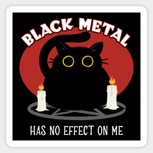 Black Metal Cat Sticker